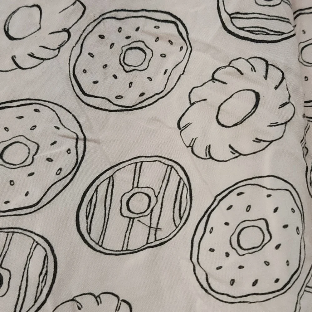 XXI Forever 21 - Pink & Black Doughnut Lightweight Pajama Pants With Drawstring